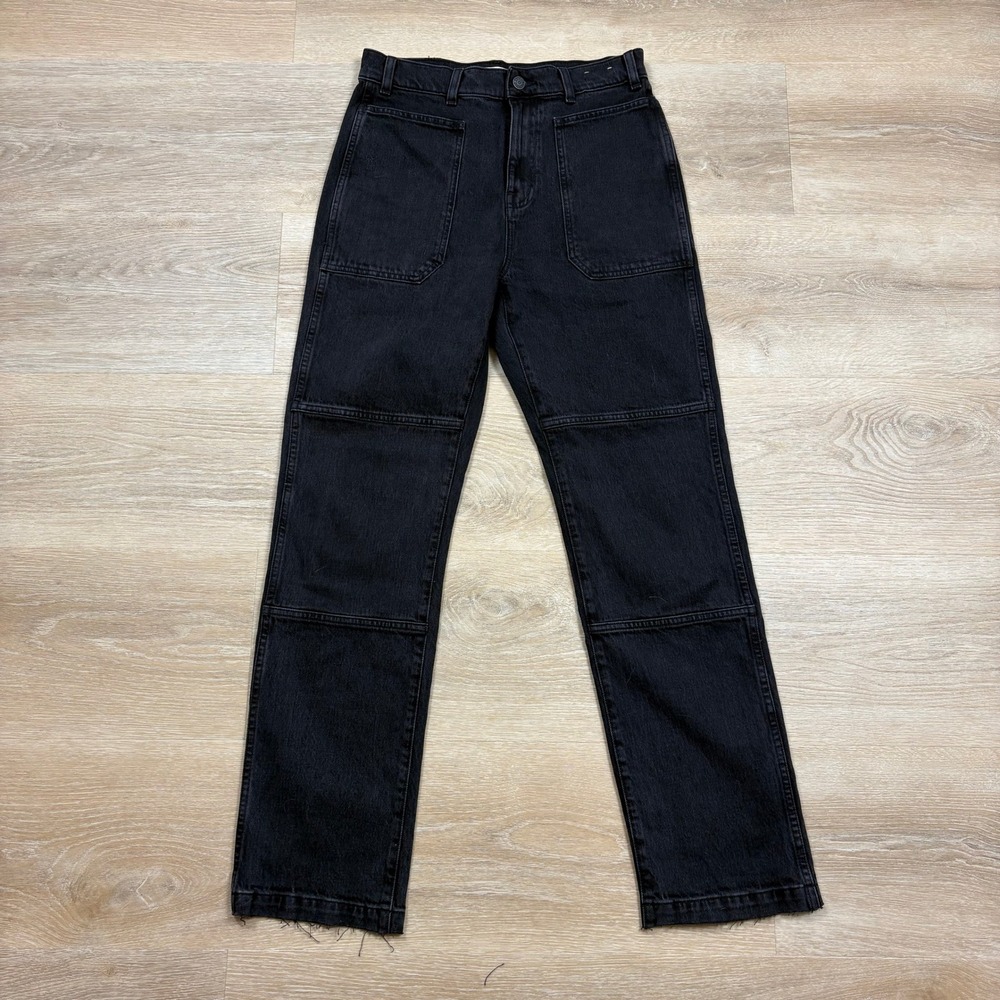 Madewell 90s Straight Double‎ Knee Carpenter Jeans Washed Black Women's 28